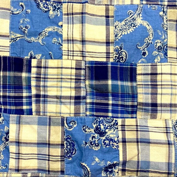 American Living 100% Cotton Blue And White Patchwork Woman’s Mini Skirt NWT 12 - Picture 5 of 11